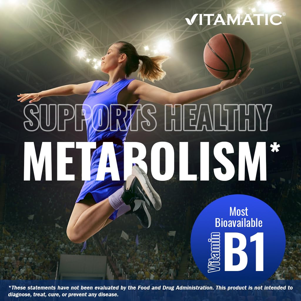 Uso diario de Vitamatic Benfotiamina en cápsulas vegetarianas.