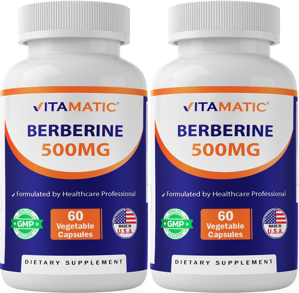 Vitamatic Berberina 500 mg: cápsulas vegetales para apoyo del metabolismo