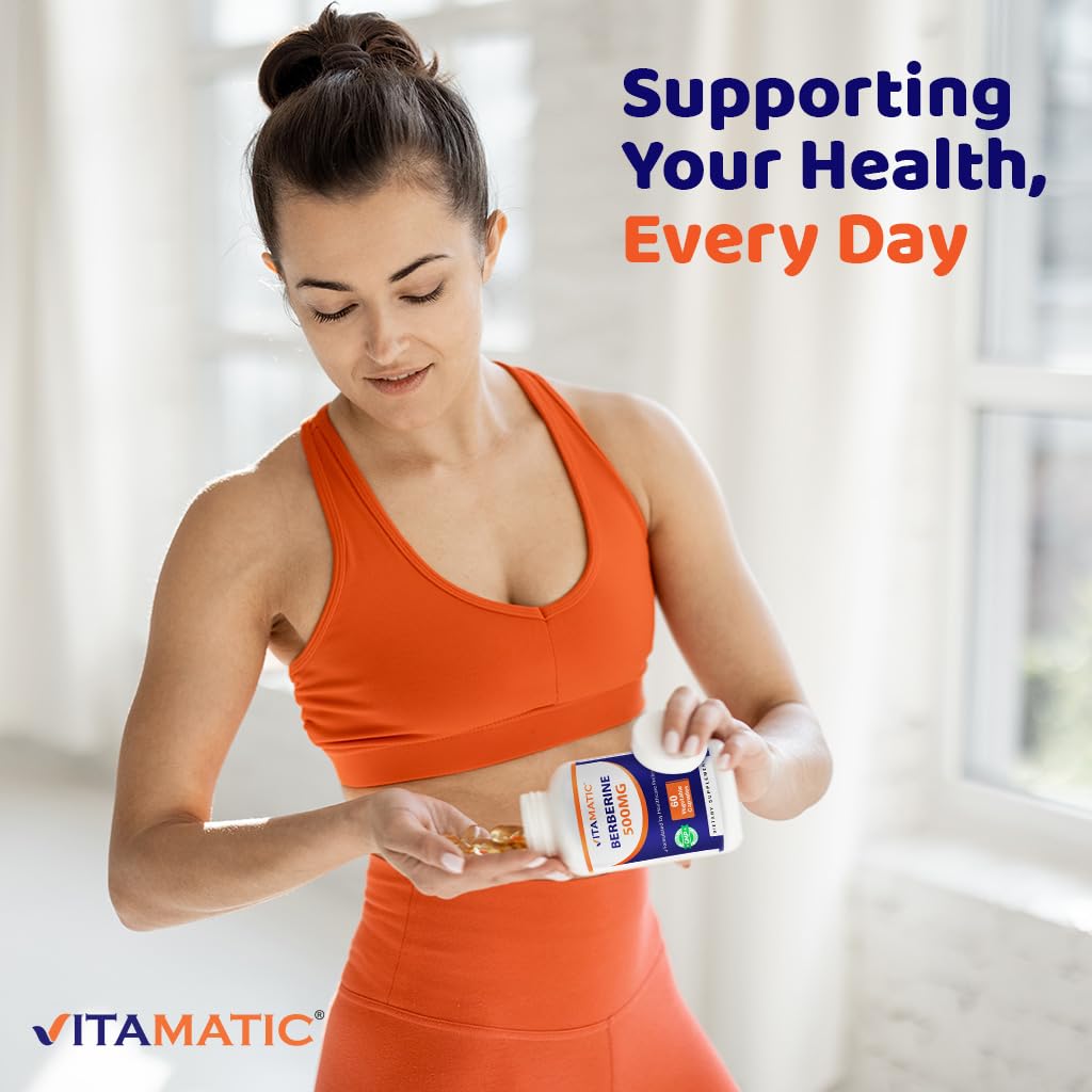 Dos frascos de Vitamatic Berberina 500 mg juntos