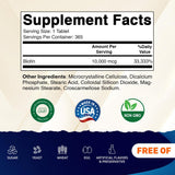 Etiqueta Vitamatic Biotina 10000mcg en primer plano y uso diario.