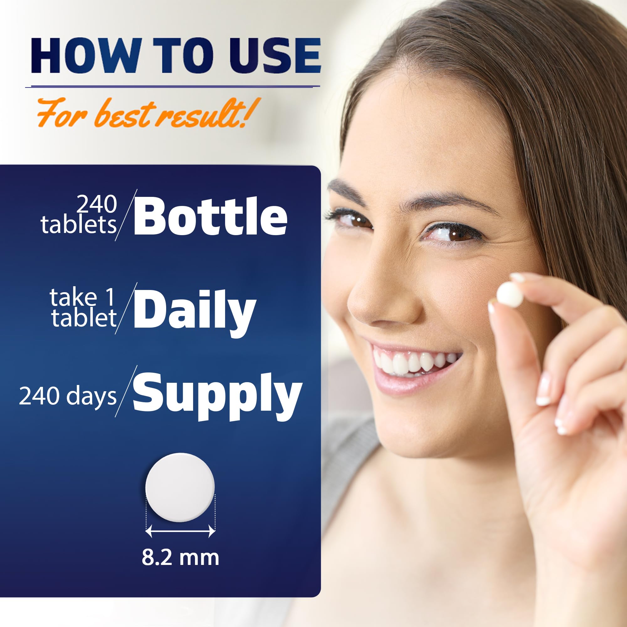 Vitamatic boro glicinato: tabletas en mano, tamaño cómodo para la rutina.