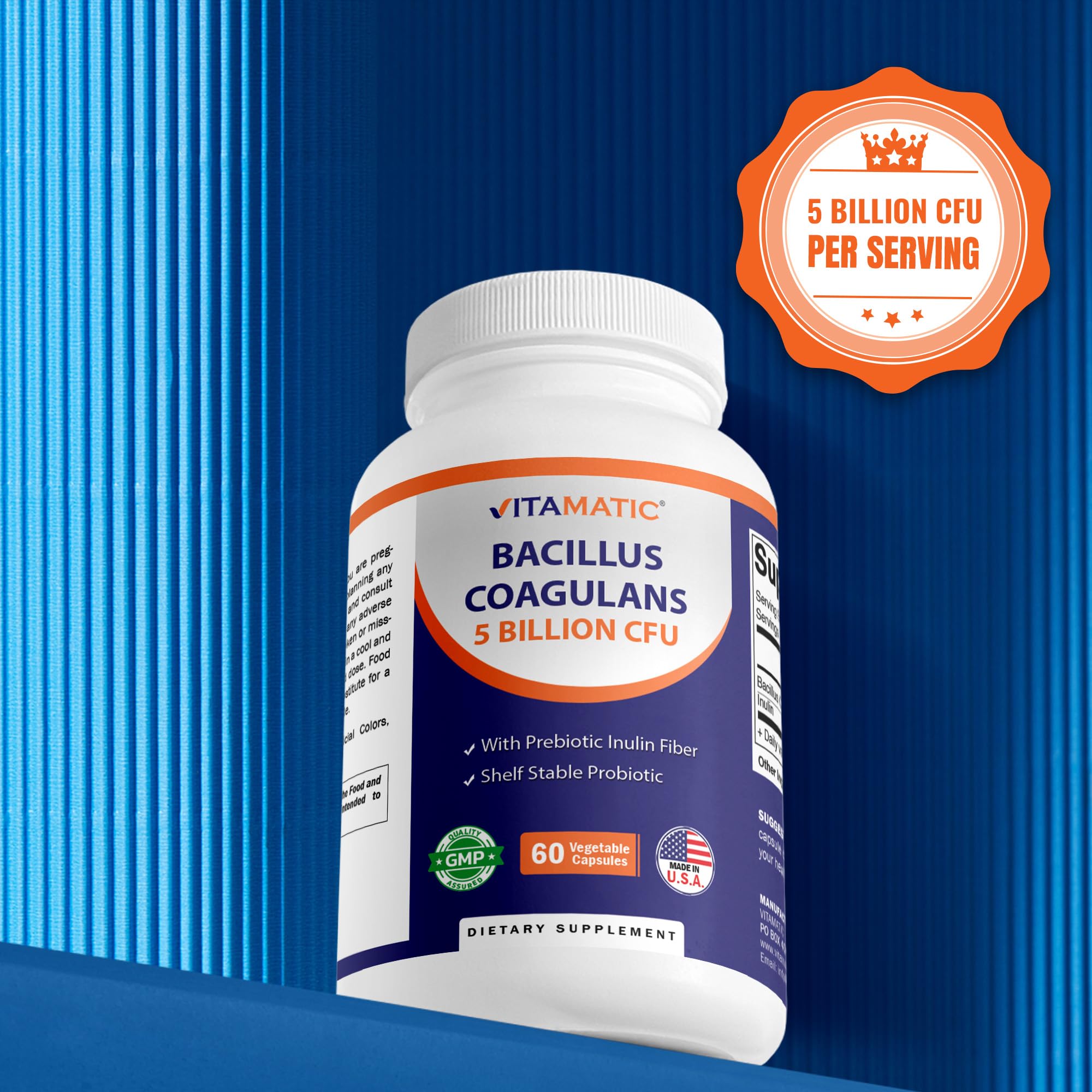 Cápsulas vegetales Vitamatic en primer plano.