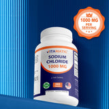 Vitamatic cloruro de sodio 1000 mg, fabricado en EE. UU. bajo GMP.