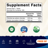 Vitamatic cloruro de sodio 1000 mg, tabletas en la mano para uso deportivo.
