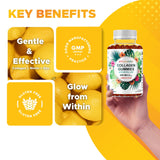 Gomitas con biotina, vitamina C y zinc para salud dérmica.