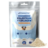 Vitamatic colostro y colágeno en polvo sin sabor para mezclar en agua