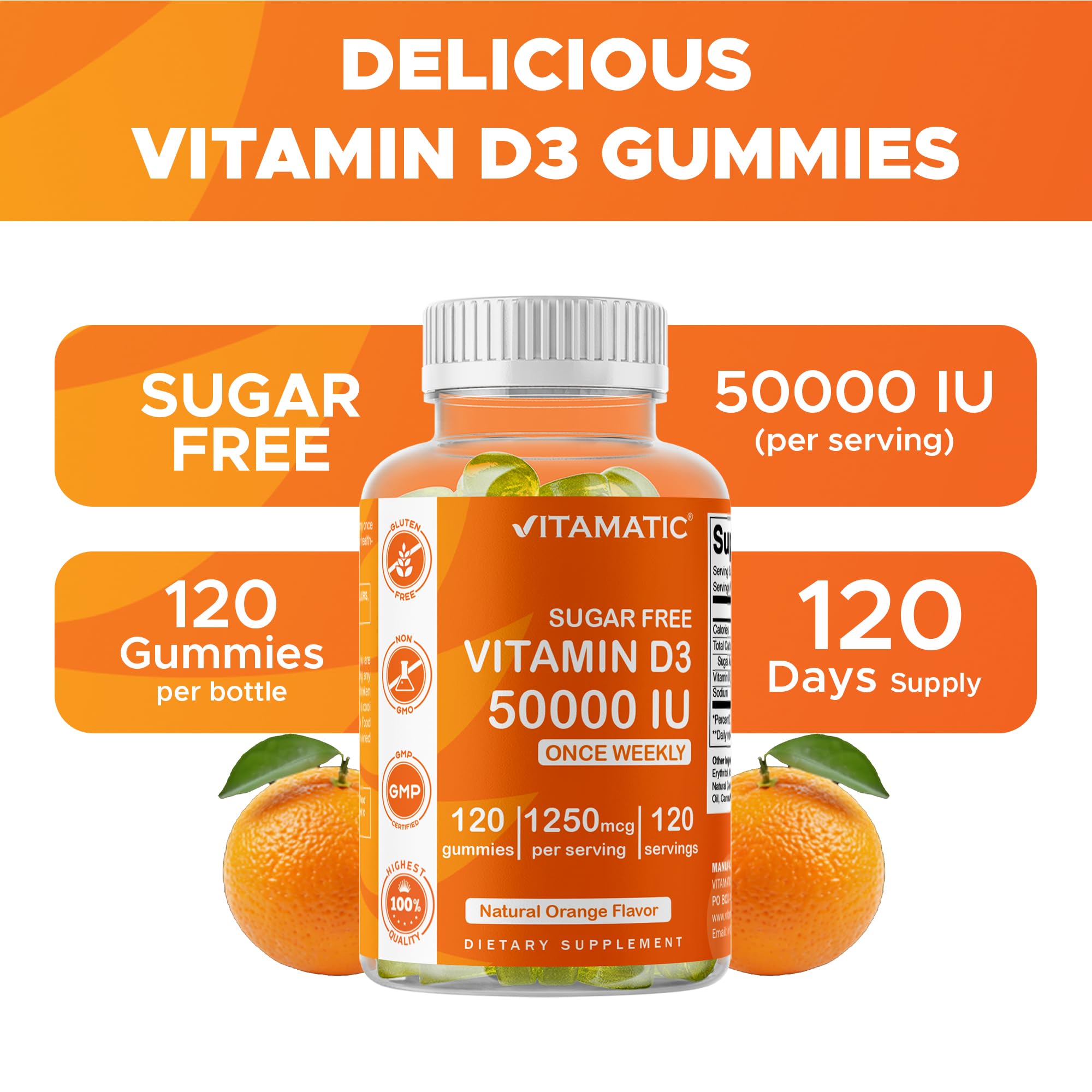 Vitamatic D3, consumo semanal fácil para tu rutina de bienestar.
