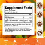 Vitamatic D3 gomitas sin azúcar, textura suave para uso diario.