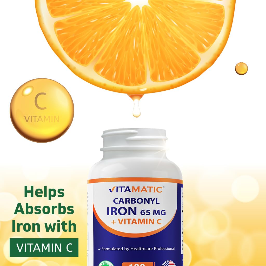 Empaque externo de Vitamatic Carbonyl Iron dentro de la caja