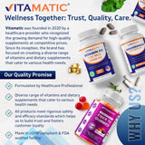 Empaque de Vitamatic Probiotico destacado para conveniencia diaria.