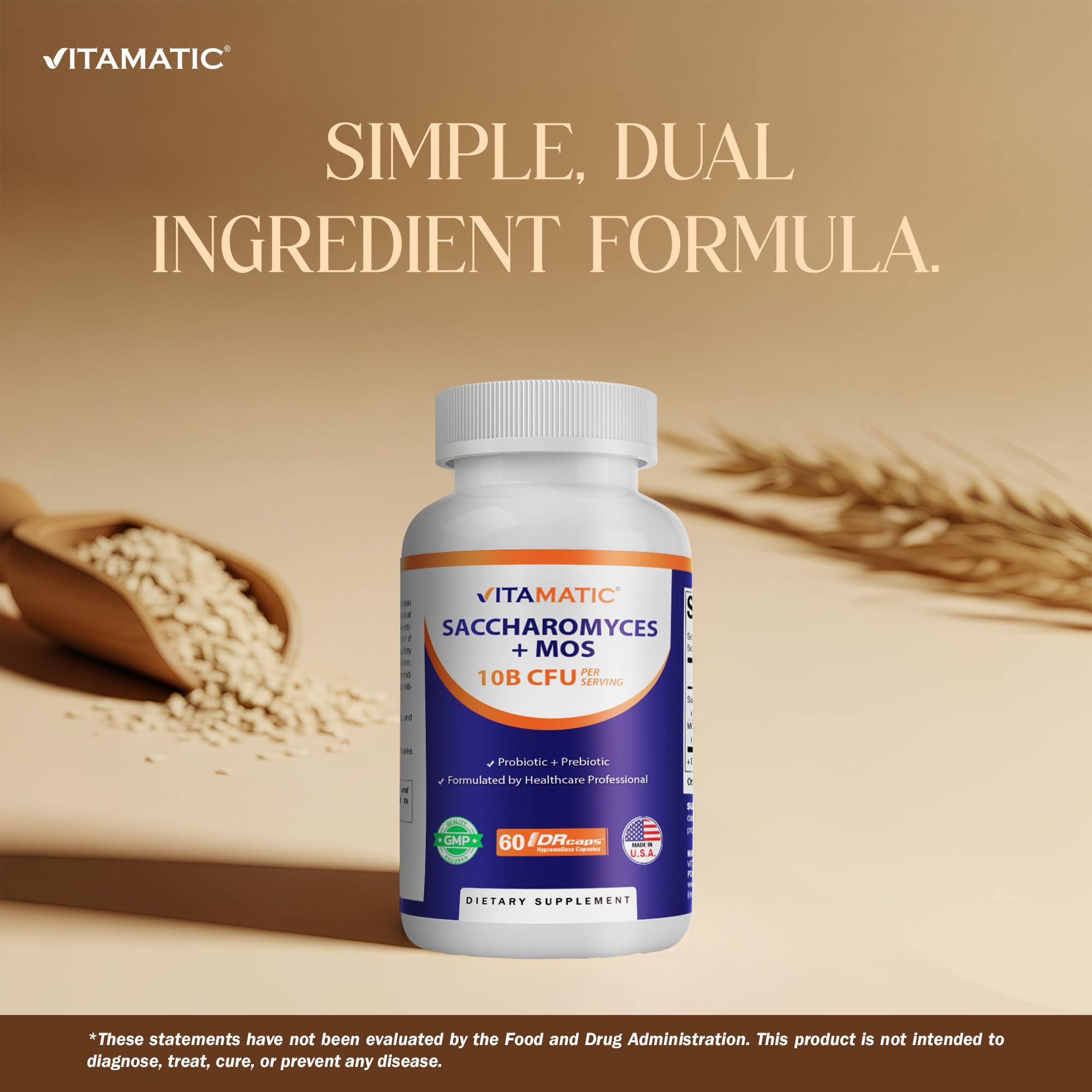 Vitamatic fracción de levadura MOS detalle de ingredientes