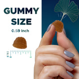 Vitamatic Ginkgo-Bacopa Gummies: sabor natural a durazno para placer diario.