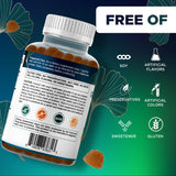 Vitamatic Ginkgo-Bacopa Gummies: fabricadas en Estados Unidos bajo control de calidad.