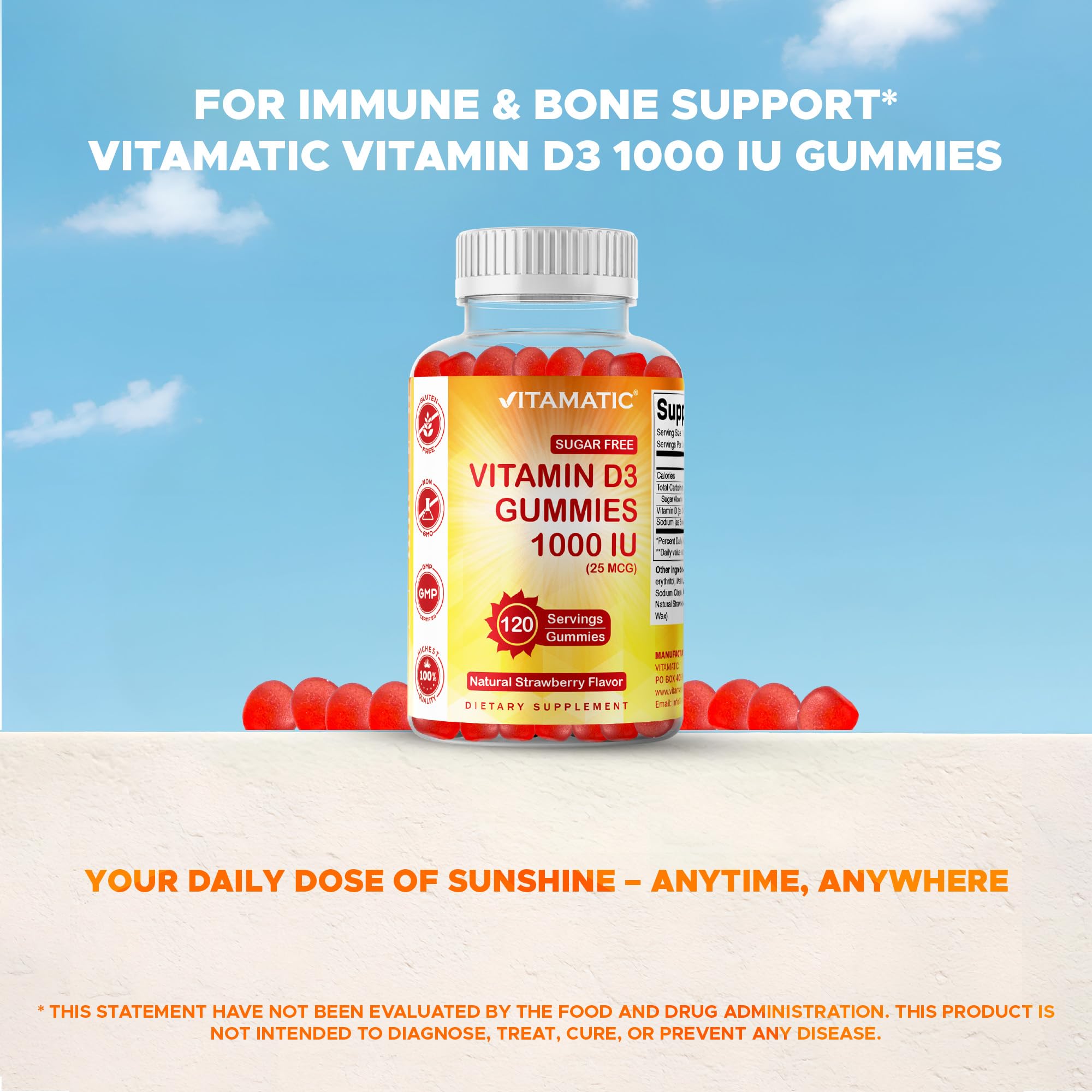 Calidad respaldada por GMP y FDA para Vitamatic D3-120