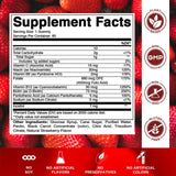 Gomitas del complejo B con vitamina C e inositol, sabor fresa