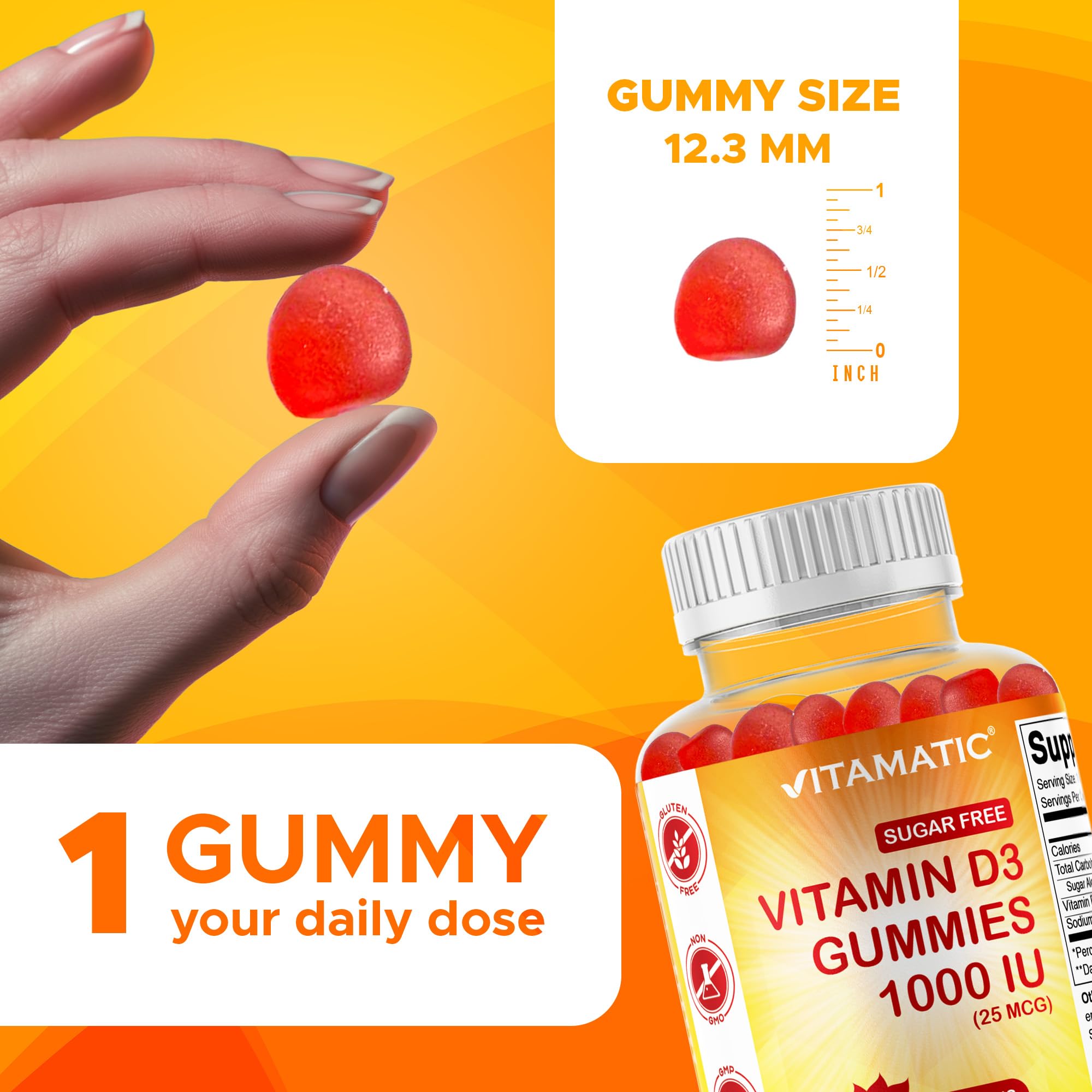 Textura jugosa de gomitas Vitamatic D3-120