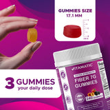 Gomitas Vitamatic dentro del frasco, destacando su formato práctico.