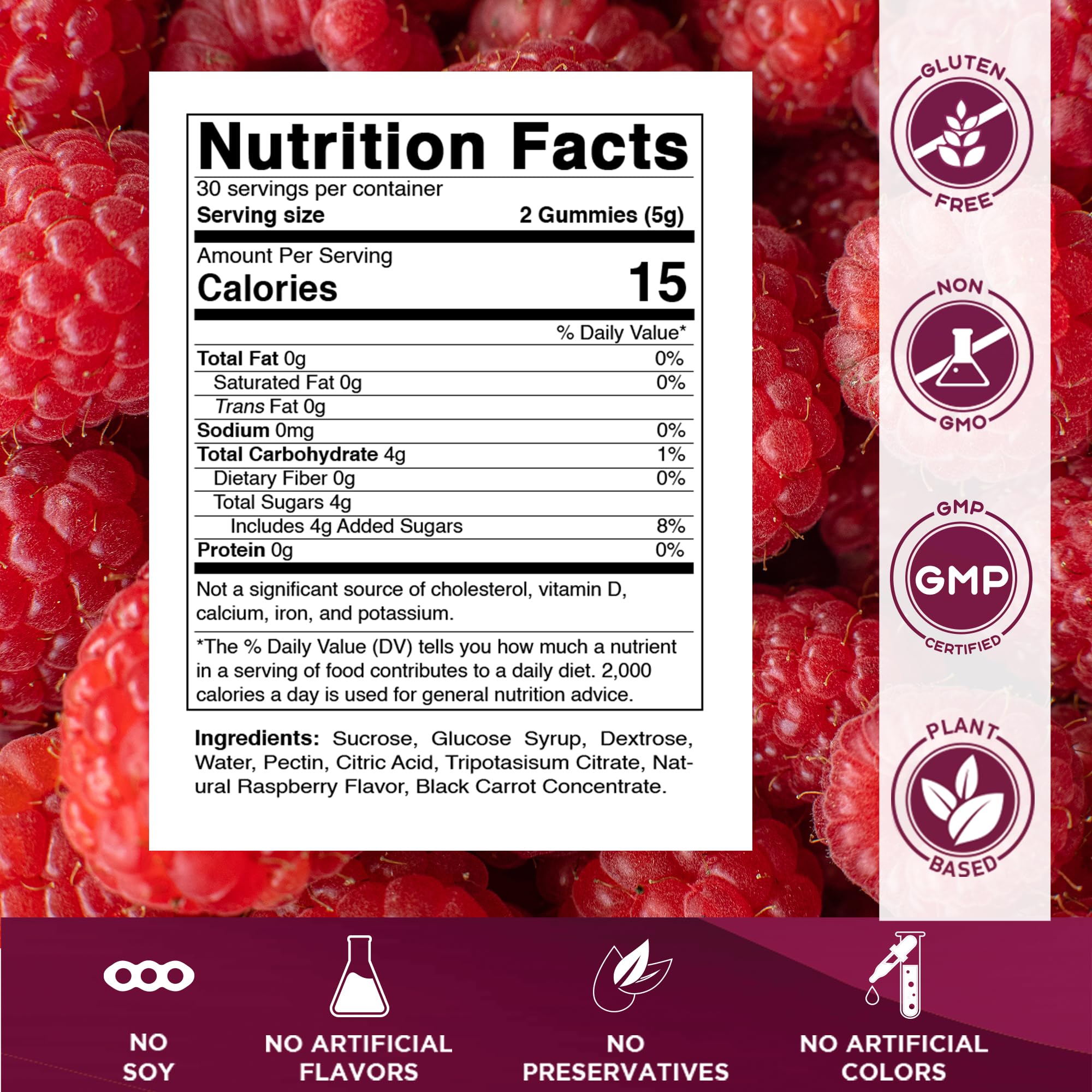 Vitamatic Glucosa gomitas primer plano, impulso de energía para entrenamientos.