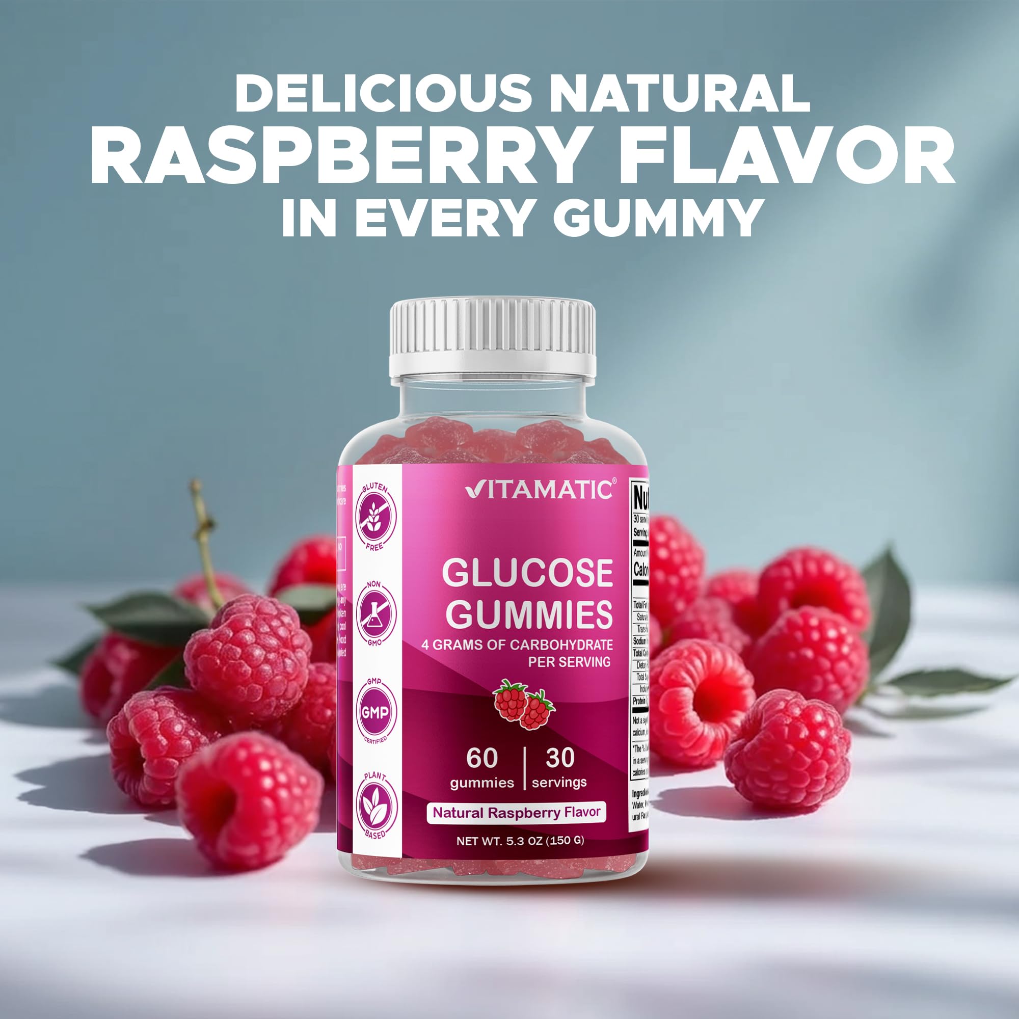 Vitamatic Glucosa sin cafeína, snack sin estimulantes para cualquier momento.