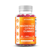 Gomitas Vitamatic de magnesio sabor frambuesa, 60 unidades veganas para bienestar diario.