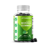 Vitamatic Gomitas moringa sabor durazno natural, snack sin azúcar para energía diaria.