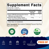 Vitamatic KSM-66 Ashwagandha cápsulas en frasco, opción práctica