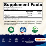 Cápsulas vegetales Vitamatic L-Carnitina Fumarato, uso diario y fácil de tragar.