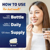 Vitamatic L-Teanina 200mg con cafeína 100mg, tabletas vegetarianas, apoyo para el enfoque sostenido