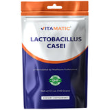 Vitamatic Lactobacillus Casei Probiótico Polvo frente al envase, lista para incorporar en tu rutina diaria