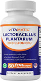 Vitamatic Lactobacillus Plantarum: frasco con cápsulas para apoyo digestivo diario