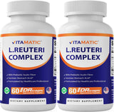 Vitamatic Lactobacillus Reuteri Complex: envase frontal para almacenamiento diario.