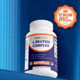 Vitamatic Lactobacillus Reuteri Complex: etiqueta libre de gluten para mayor seguridad.