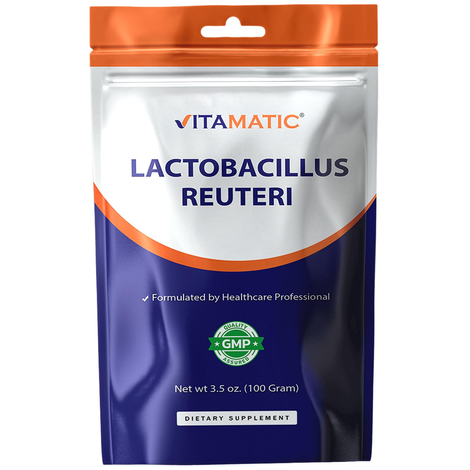 Vitamatic Lactobacillus Reuteri polvo en envase para apoyo digestivo diario