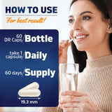 Cápsulas DR de Vitamatic Lactobacillus Salivarius protegen contra el ácido estomacal