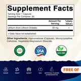 Vitamatic Lithium Orotate: cápsulas veggie en blister, dosis conveniente para uso diario