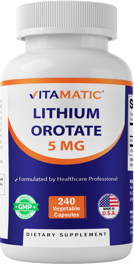 Vitamatic litio orotato 5 mg: cápsulas vegetales para uso diario