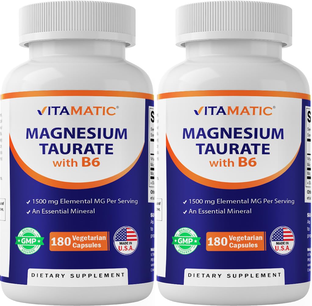 Vitamatic magnesio taurato cápsulas en frasco, apoyo diario a músculos.
