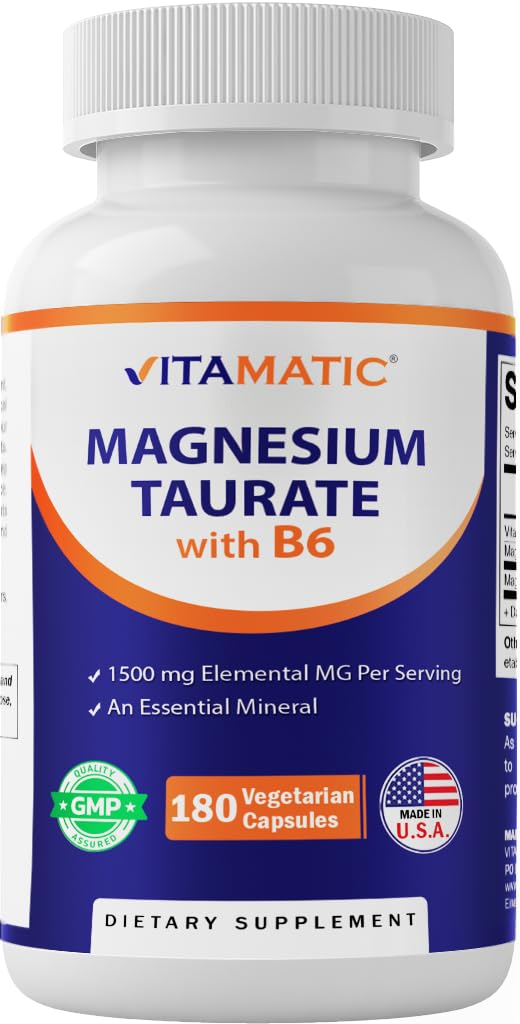 Vitamatic Magnesio Taurato cápsulas vegetarianas para apoyar la función muscular.