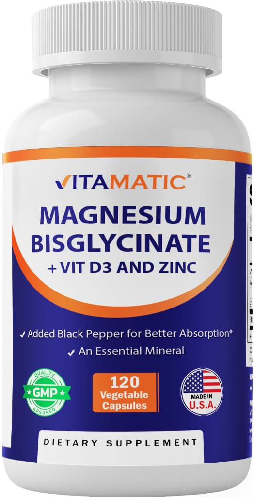 Vitamatic Magnesium bisglicinato-óxido: cápsulas para absorción mejorada.
