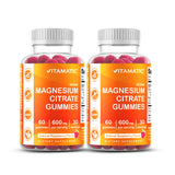 Vitamatic gominolas de magnesio citrato, doble paquete, opción conveniente para relajación diaria.