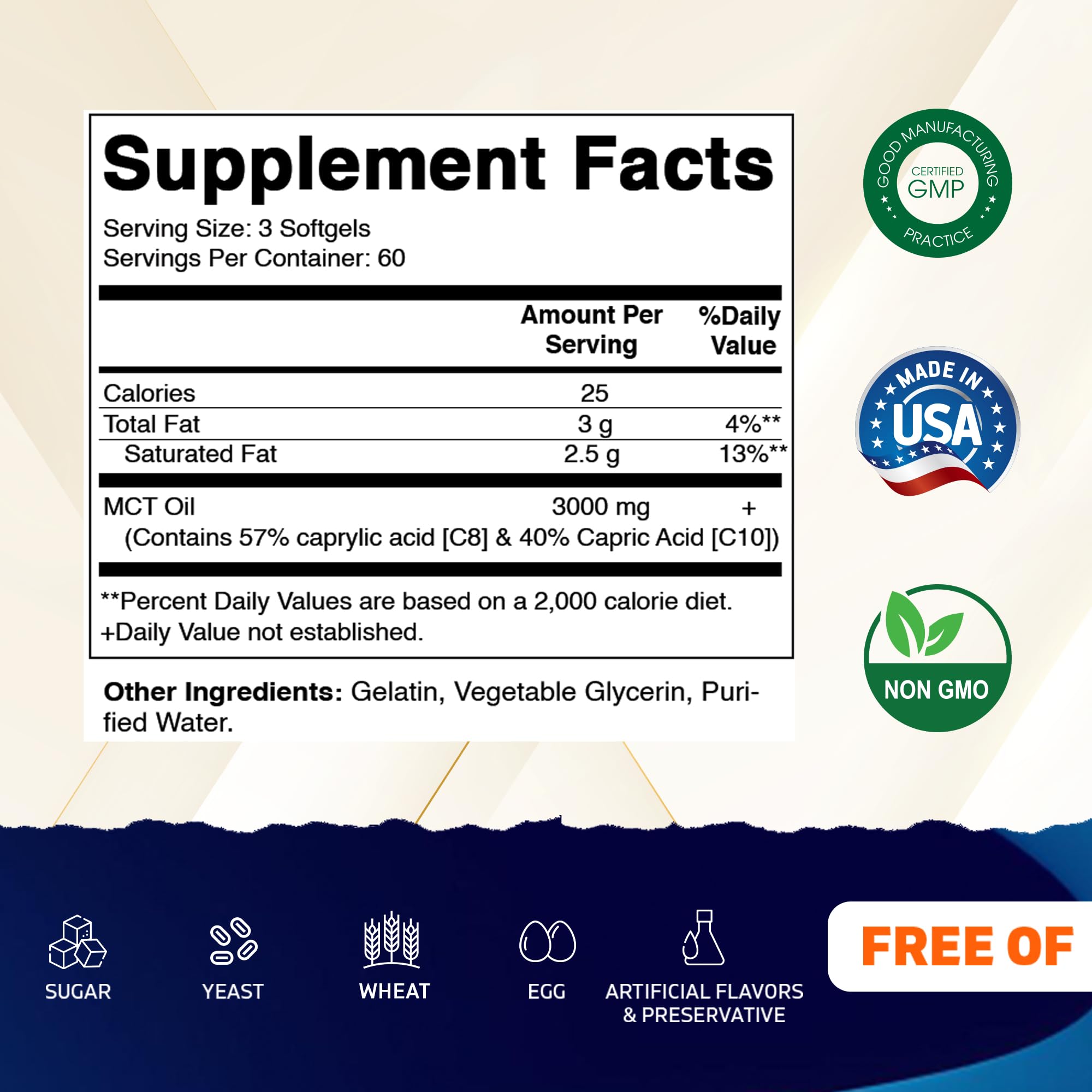Vitamatic MCT Oil origen natural de aceite de coco para cetosis