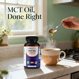 Detalles de la etiqueta y beneficios de Vitamatic MCT Oil