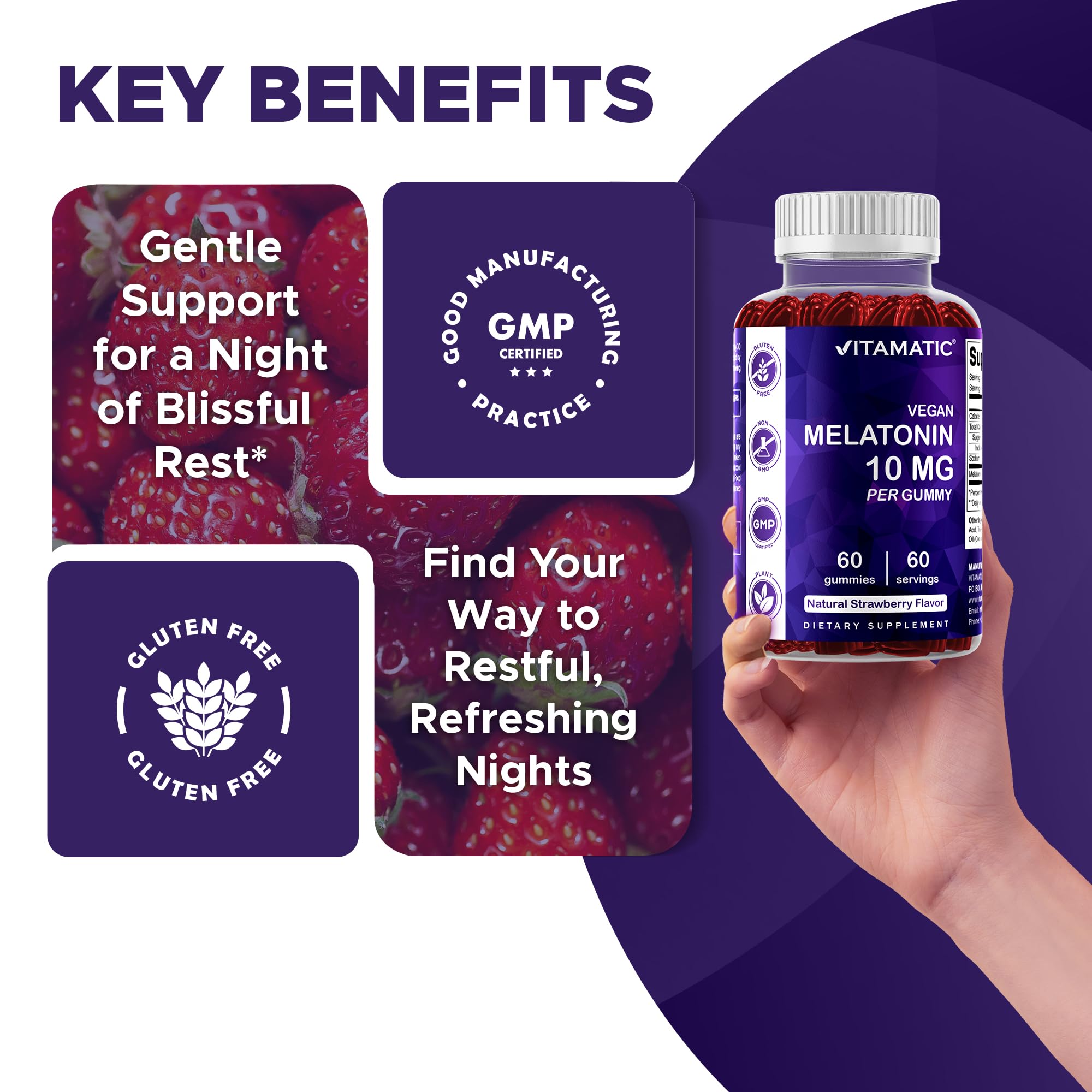 Vitamatic-melatonina-10mg-etiquetas-libres-alergenos, opción segura para veganos.