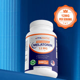 Frasco Vitamatic Melatonina durante producción en EE.UU. con control de calidad