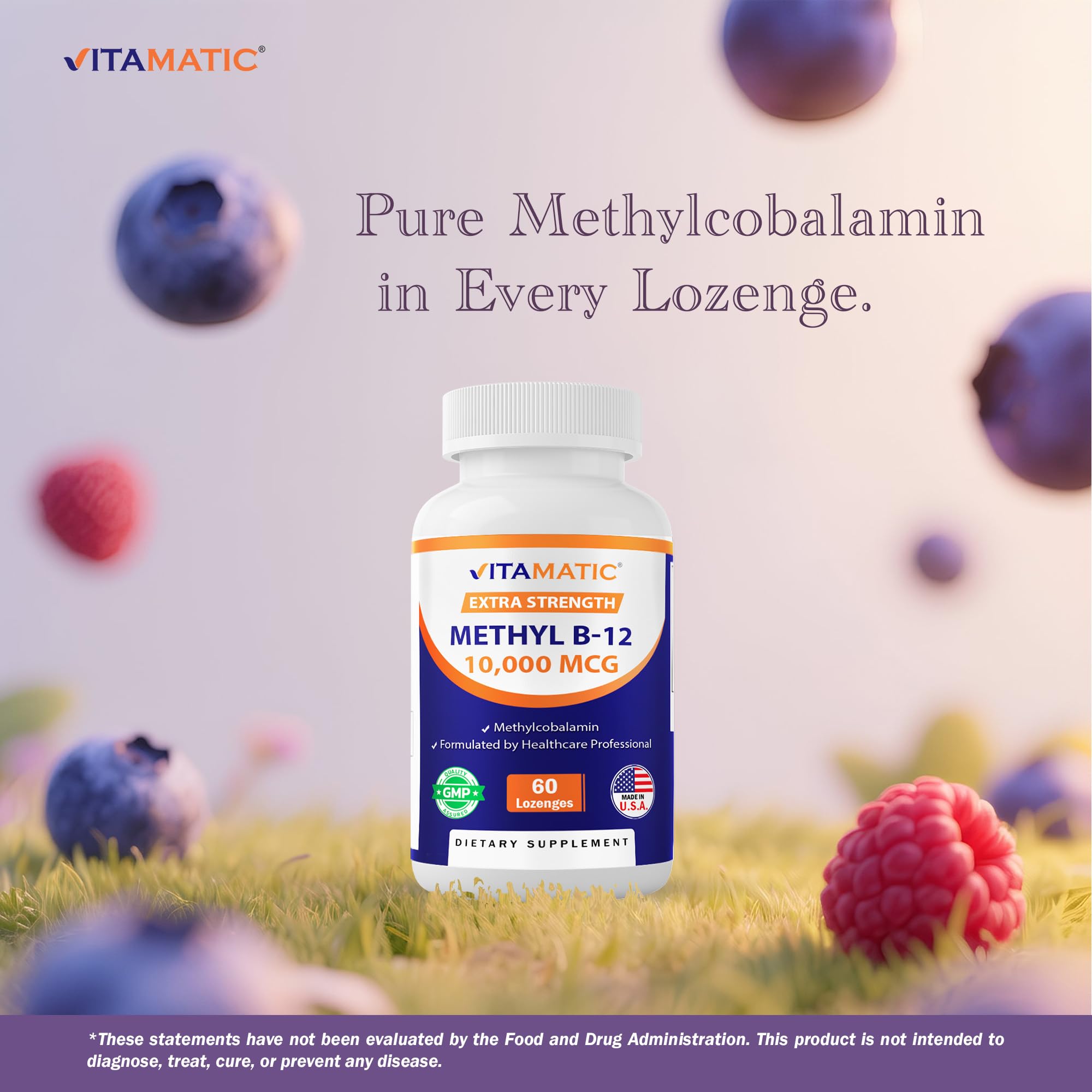 Vitamatic Metil-B12 tabletas para apoyo del sistema nervioso.