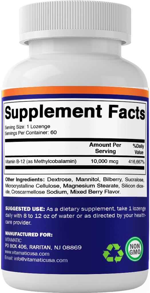 Vitamatic Metil-B12 tabletas sabor neutro.