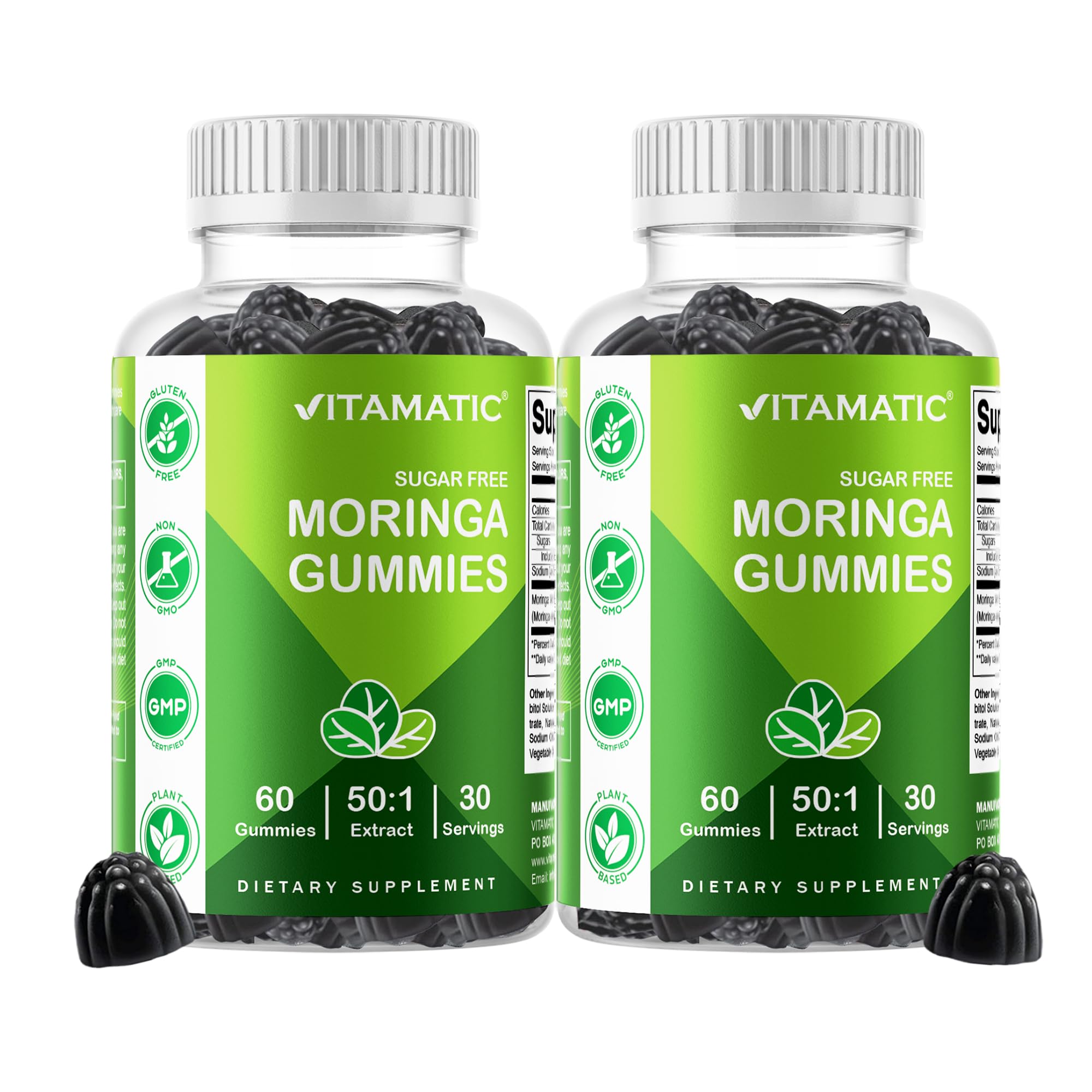 Gomitas Vitamatic Moringa en empaque de botella para snack saludable
