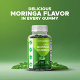 Icono vegano en gomitas Vitamatic Moringa, aptas para veganos