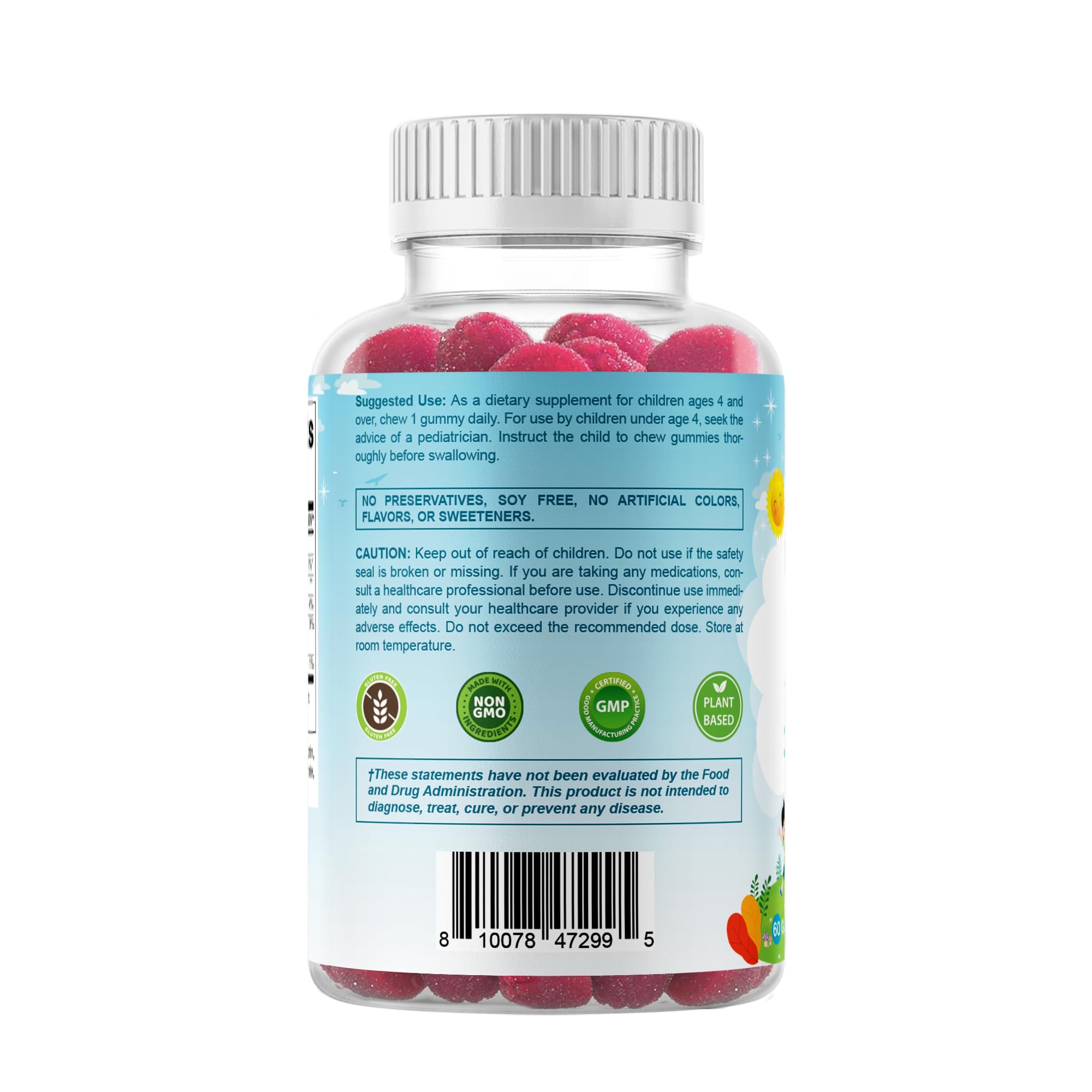 Conteo de 60 gomitas Vitamatic magnesio Calma en envase