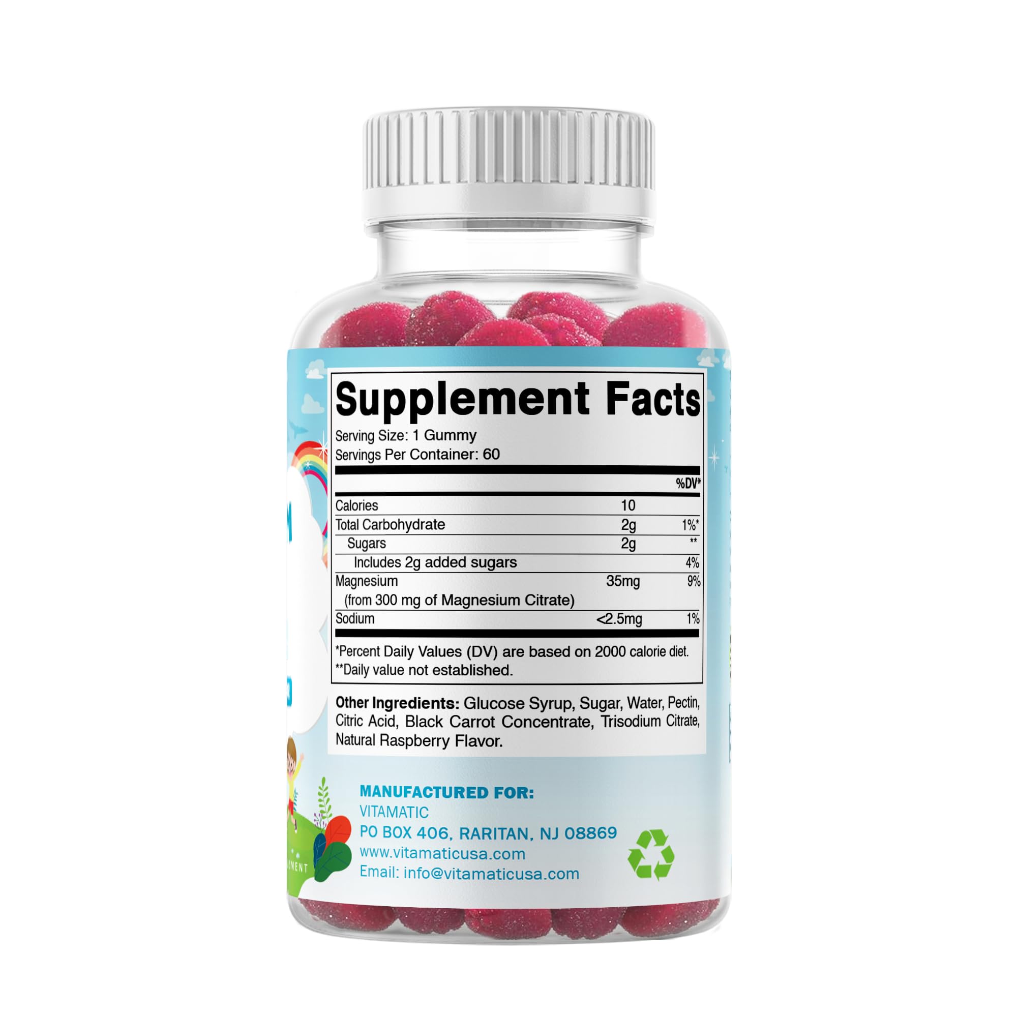 Empaque Vitamatic gomitas magnesio Calma en estante